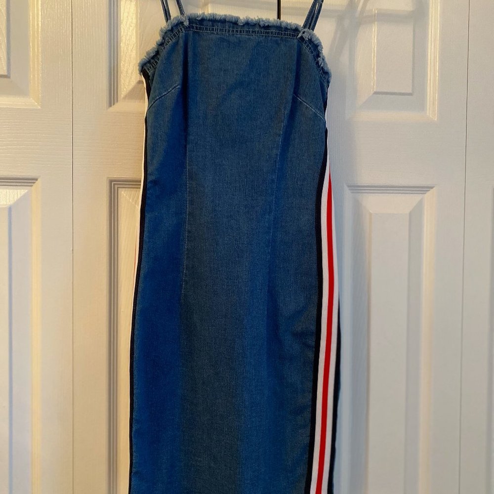 MEBON by Machine Jeans Dress with Stripes Size S